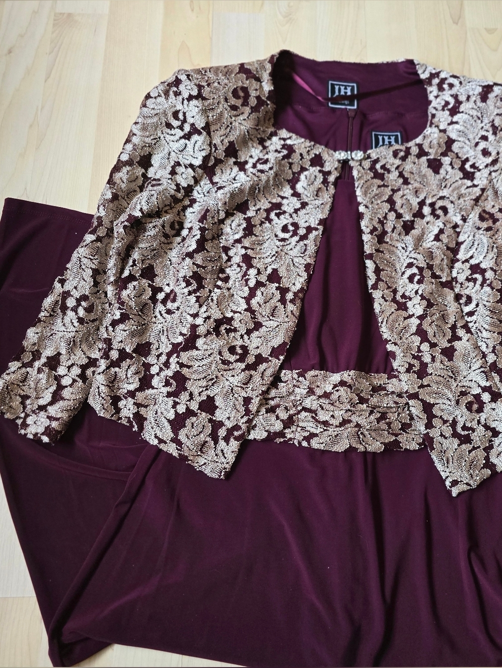 J.H. Evenings Dress With Jacket Size 8